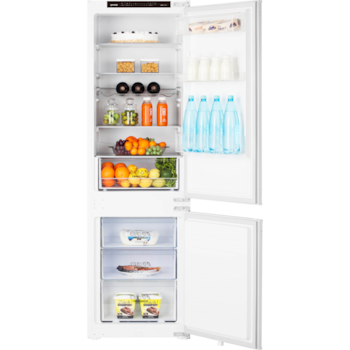 Combina frigorifica incorporabila Gorenje NRKI418EP1, 246l, H: 177,5 cm, CrispZone, NoFrost, clasa energetica E, Alb