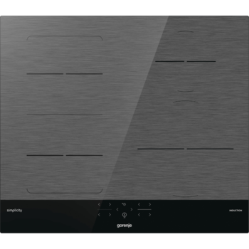 Plita cu inductie Gorenje GI6421SYB, 4 zone de gatit, TouchControl, Time-Assist, Stop&Go, StayWarm, Negru-Gri