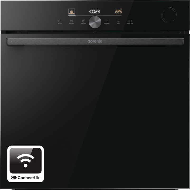 Фурна за вграждане Gorenje BSA6747DGWI, 77 л, SteamAssist, HomeMadePlus, GentleOpen, Енергиен клас A+, Черен