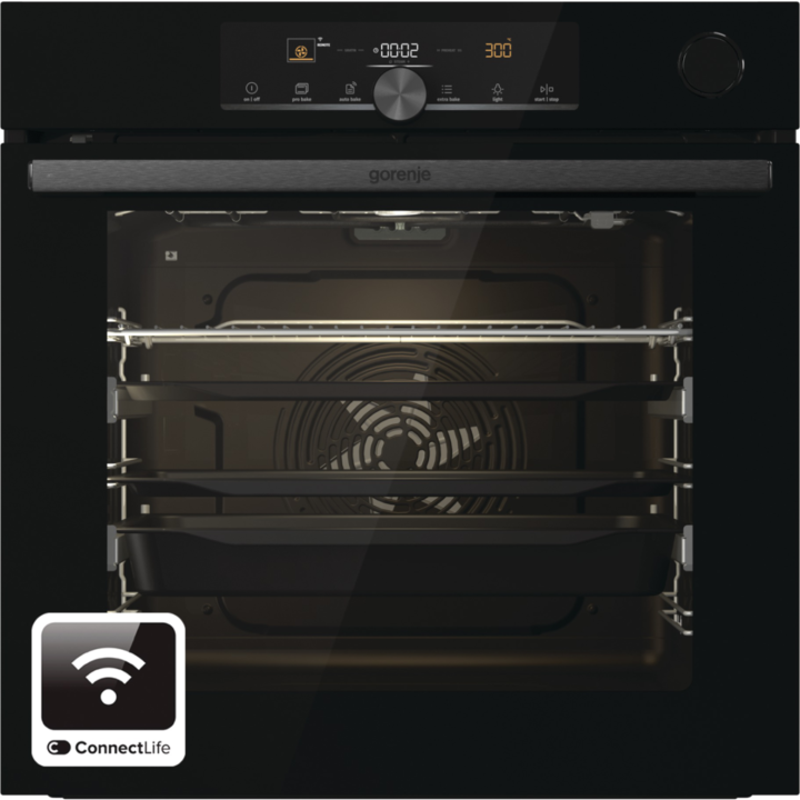 Cuptor incorporabil Gorenje BPSA6747DGWI, 77l, SteamAssist, HomeMadePlus, GentleOpen, clasa energetica A+, Negru