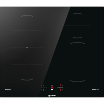 Plita cu inductie Gorenje GI6421BSC, 4 zone de gatit, TouchControl, Time-Assist, Stop&Go, StayWarm, Cu margine lustruita, Negru