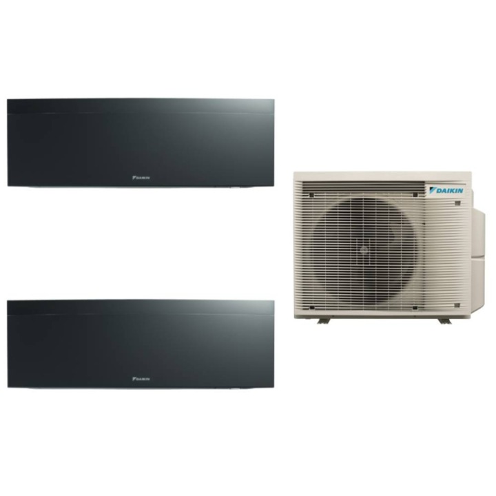 Aparat de aer conditionat multisplit Daikin EMURA cu doua unitati interne 7000 si 12000 BTU Black