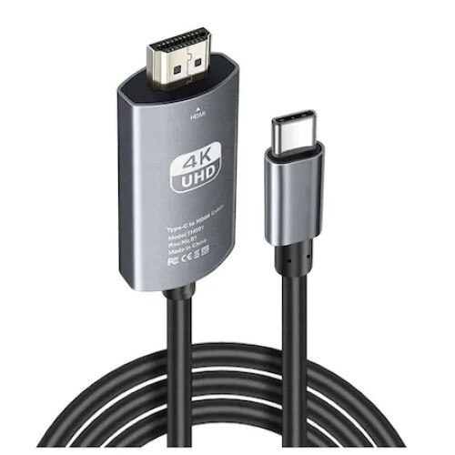 Cablu video USB-C la HDMI, 4K60Hz, 2m, Negru - eMAG.ro