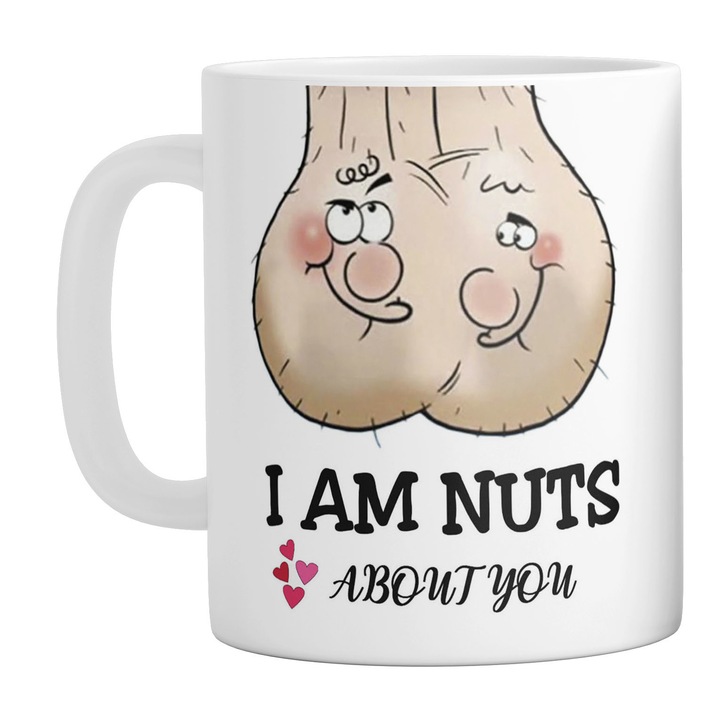 Cana personalizata "Nuts About You", Antulu®, 330 ml