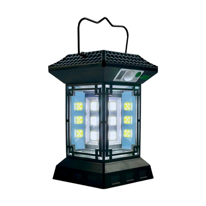 LED фенер, пластмаса, черен