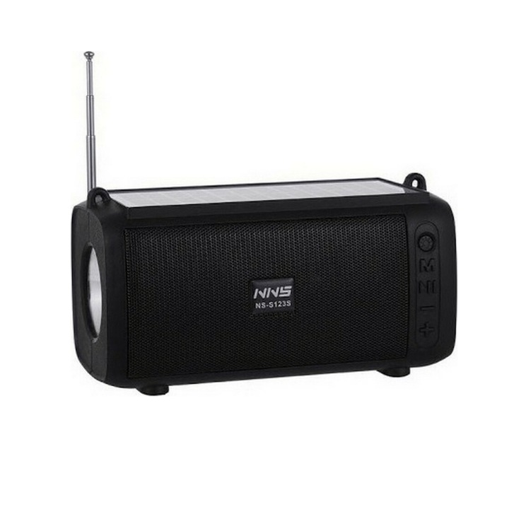 Boxa Portabila Bluetooth, LED, FM, Negru, 2.25inch