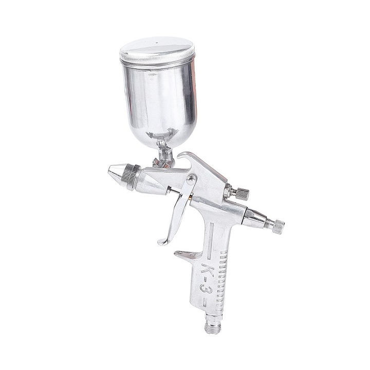 Pistol de pulverizare cu aer, Finder, Aluminiu, 200 ml, Argintiu