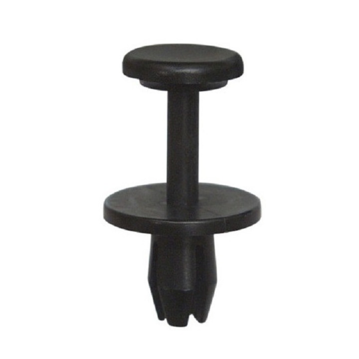 Set 100 nituri auto Restagraf, din plastic, negru, pentru elemente caroserie auto, diametru 8 mm