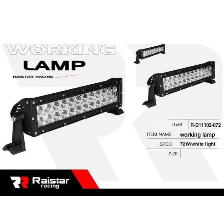 Proiector de lucru, Raistar, 72W, 10-30V, Negru