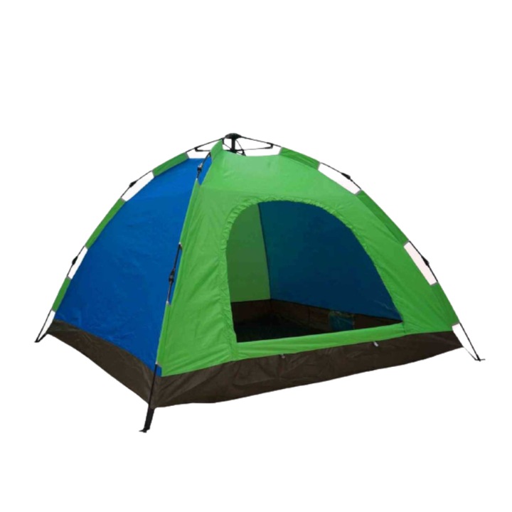 Cort de camping, 2 x 1.5 m, Verde/Albastru