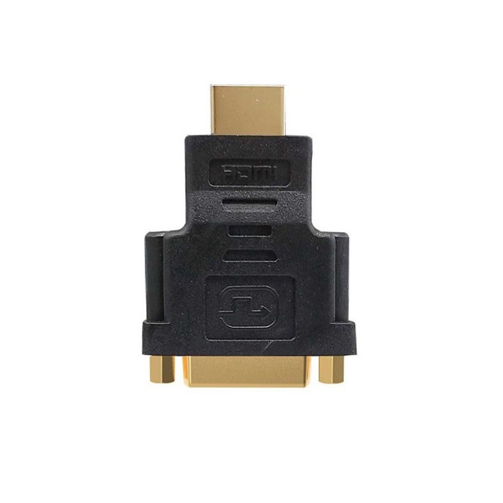 Adaptor video/audio - DVI mama la HDMI tata, SGL, Negru