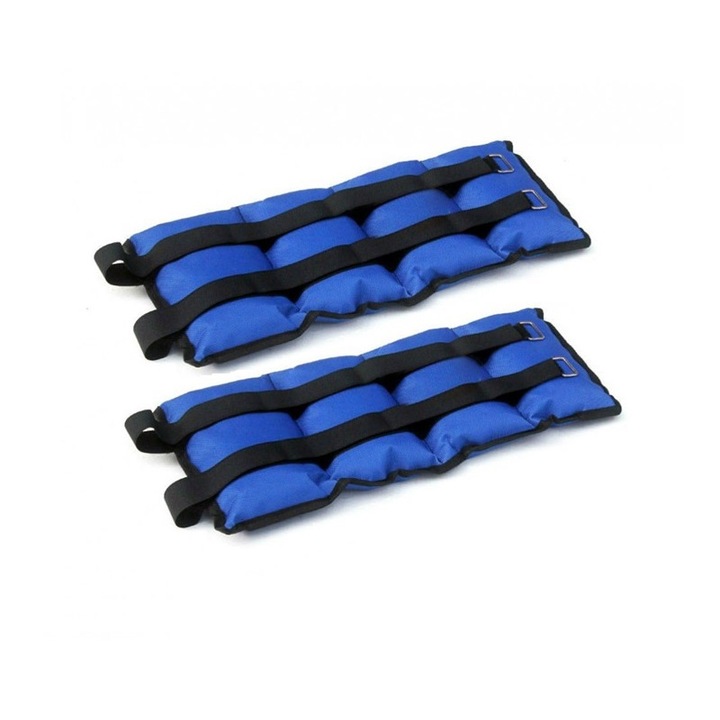 Set greutati pentru maini si picioare, 2 x 500 g, Albastru/Negru