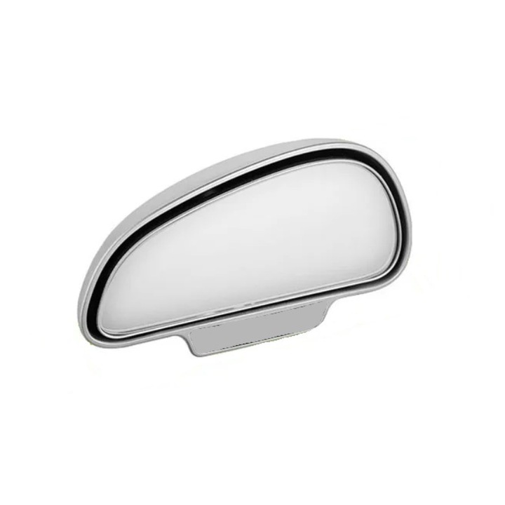 Oglinda auxiliara exteriora auto, 13x7x4.5 cm, Argintiu