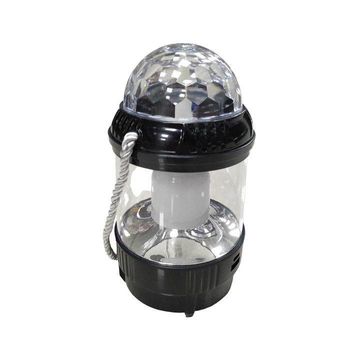 Акумулаторен LED фенер с фоторитъм, 3W, 17.9x9.6cm, многоцветен