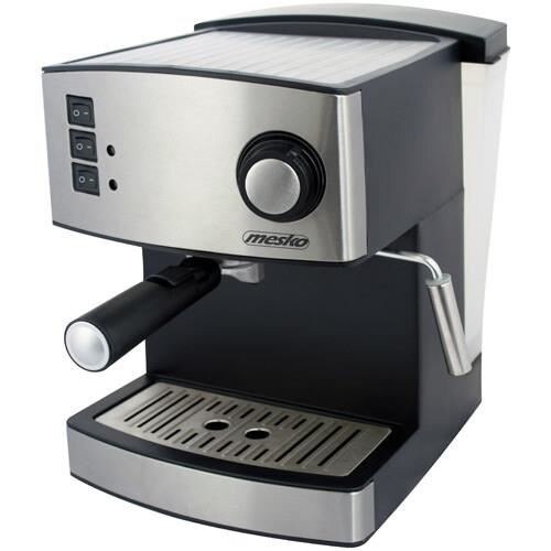 Espressor Mesko MS 4403, 850W, 15 bar, 1.6l, Argintiu/Inox
