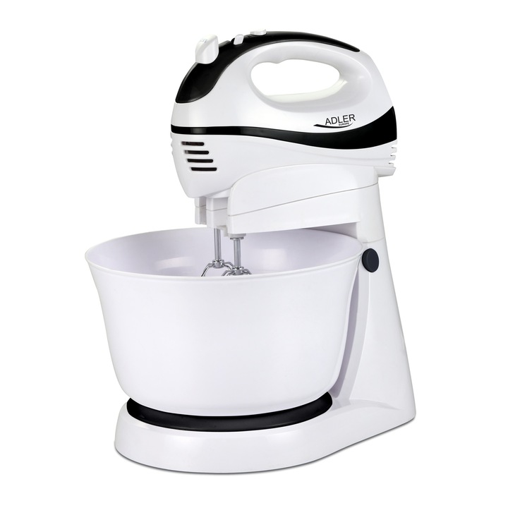 Миксер с купа Adler AD 4206, 300W, 5 скорости, Въртяща купа