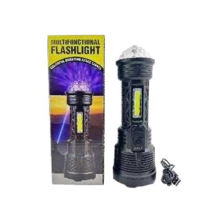 LED фенерче, Алуминиева сплав, Powerbank функция, USB зареждане, 20 x 7,5 см, Черен