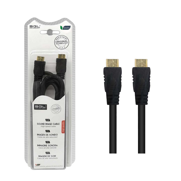 Cablu HDTV, Sgl, 1.5 m, Negru