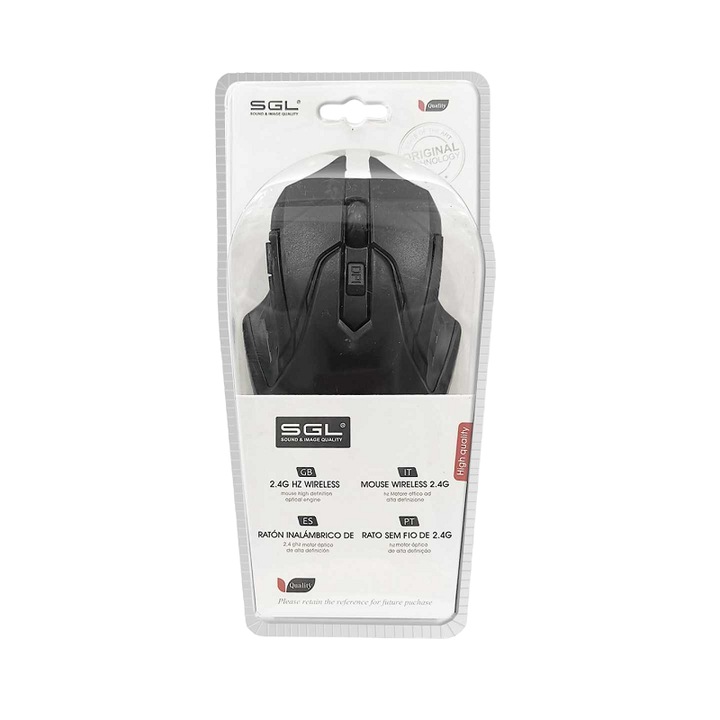 Mouse wireless, SGL, 2.4 GHz, Negru