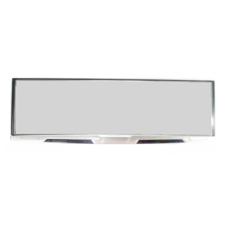 Oglinda retrovizoare, Dreptunghiulara, Curbata, 27 x 8cm, Argintiu