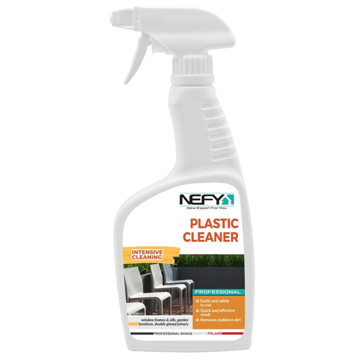 Spray de curatare pentru suprafete din plastic, Nefy, 500 ml