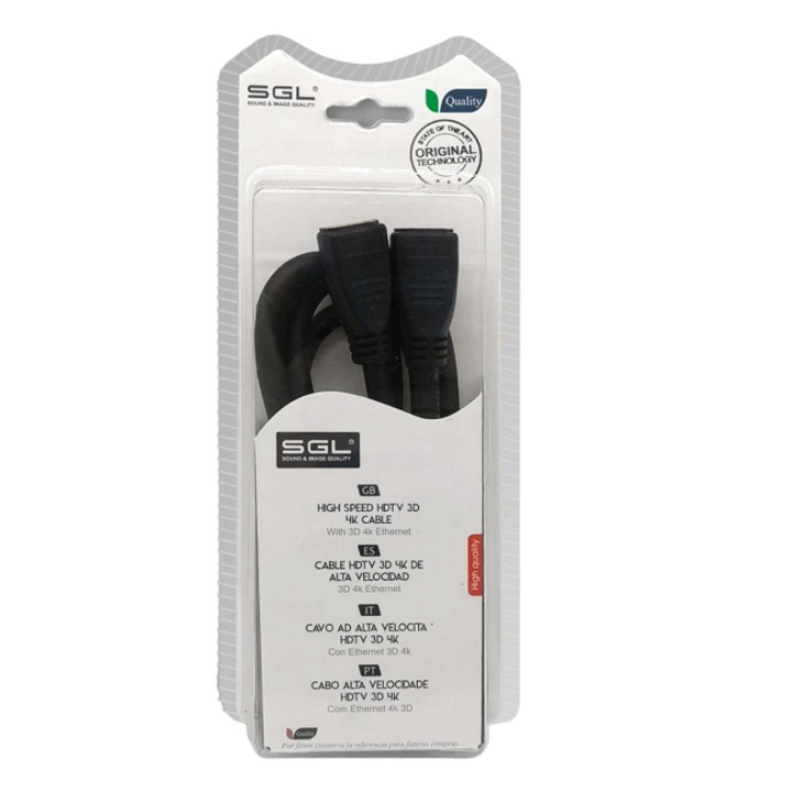 Cablu HDMI mama/mama, SGL, 1.5 m, Negru