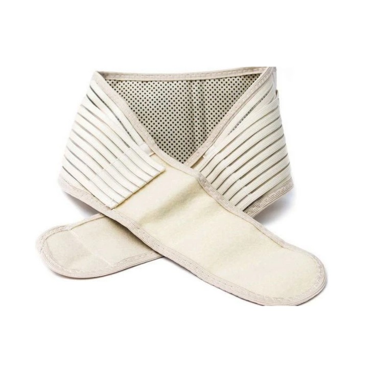 Centura pentru spate, Material textil Model incalzire automata, Alb