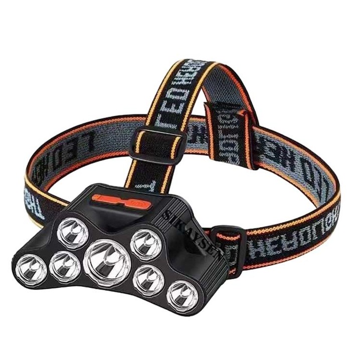 Преден LED фенер, ABS, черен