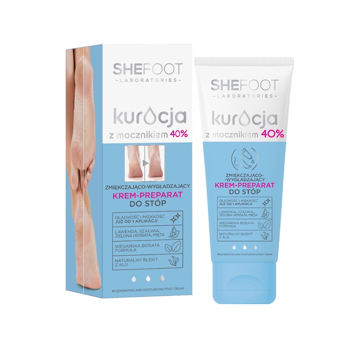 Lábkrém karbamiddal, She, lágyító/regeneráló, 75 ml