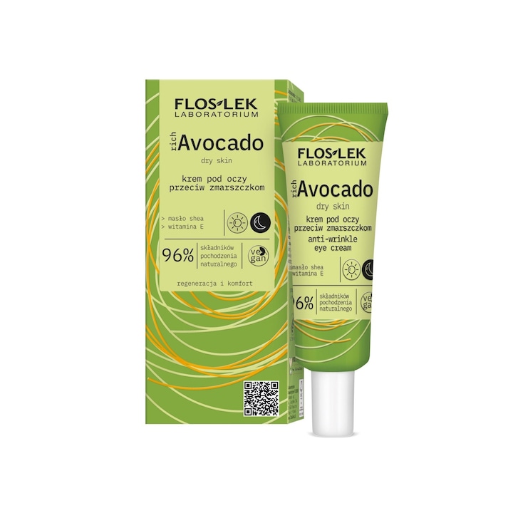 Szemkörnyékápoló krém, Flos-Lek, Ránctalanító, Száraz bőrre, 30 ml