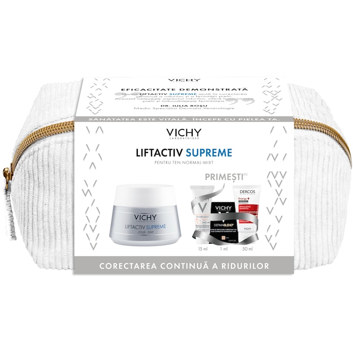 Комплект Vichy Liftactiv Supreme: Крем за лице против бръчки и стягане, За нормална/смесена кожа, 50 мл