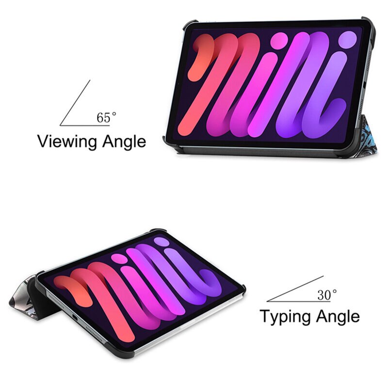 Husa tip carte pentru tableta Apple iPad Mini 6, 8.3 inch, piele ecologica, Urban Vibe, Multicolor