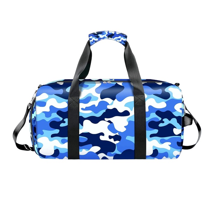 Детска чанта Rlgpbon, полиестер, бяло/синьо/сиво, 45,9 x 22,8 x 19 cm