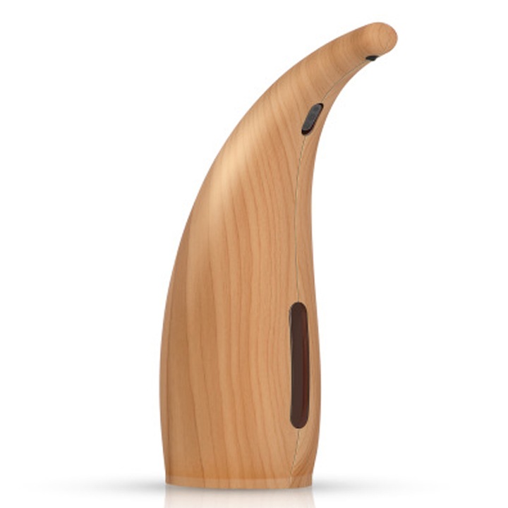 QttvbTna automata szappanadagoló, infravörös érzékelő, fa, 22 x 14,2 x 7,2 cm