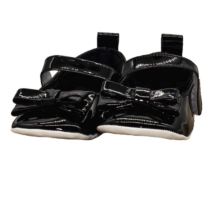 Botosei, Funny Baby, fete, piele ecologica, cu scai, 1602, Negru