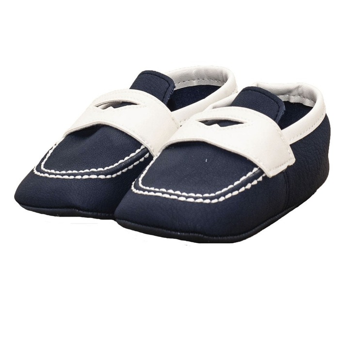 Pantofiori baietei, Funny Baby, piele ecologica, bleumarin, 1797 - 19, Bleumarin