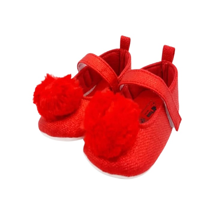 Botosei, Funny Baby, fete, piele ecologica, cu catarama, 1801, Rosu