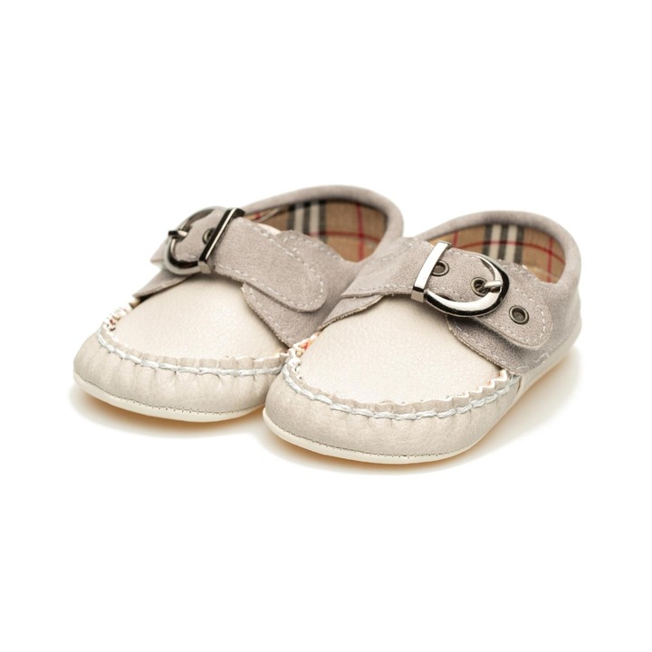 Botosei, Funny Baby, baieti, piele ecologica, usori, 1293, Gri