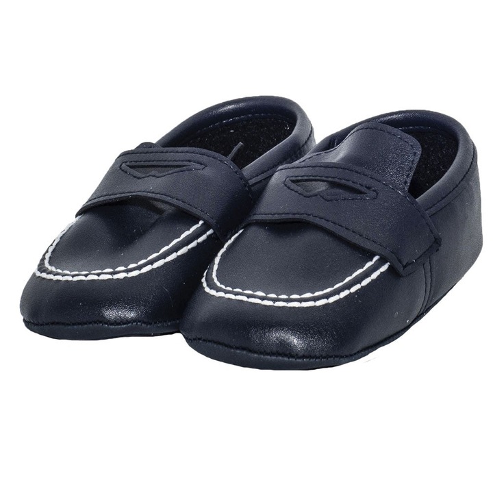 Botosei, Funny Baby, baieti, piele ecologica, usori, 1591, Bleumarin