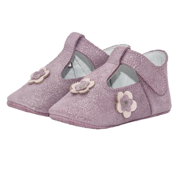 Botosei, Funny Baby, fete, piele naturala, cu scai, 4001, Roz