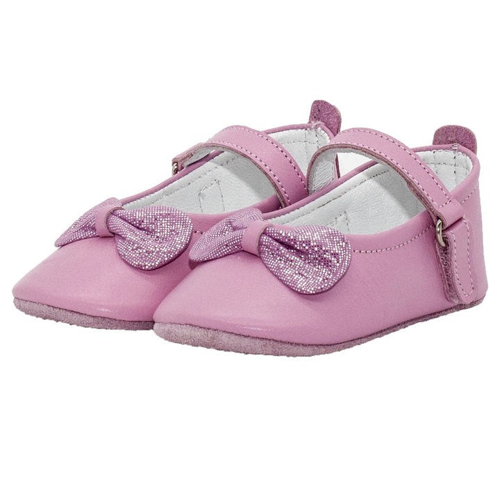 Botosei, Funny Baby, fete, piele naturala, cu scai, 4033, Roz