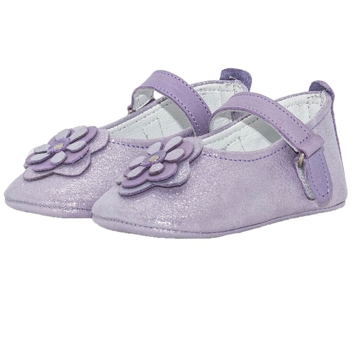 Botosei, Funny Baby, fete, piele naturala, cu scai, 4031, Alb