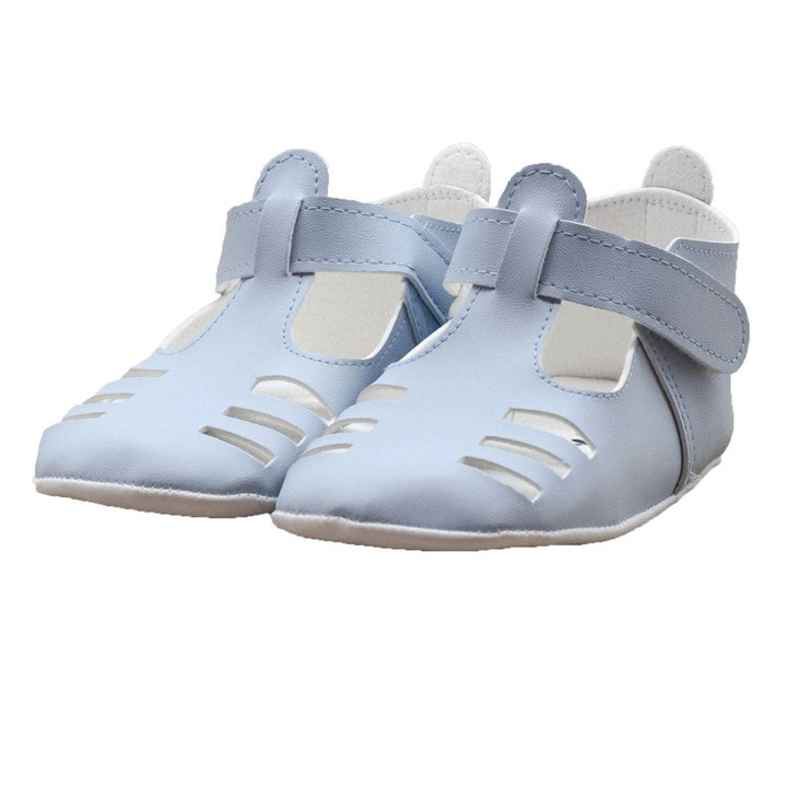 Botosei, Funny Baby, baieti, piele ecologica, cu scai, 1292, Albastru