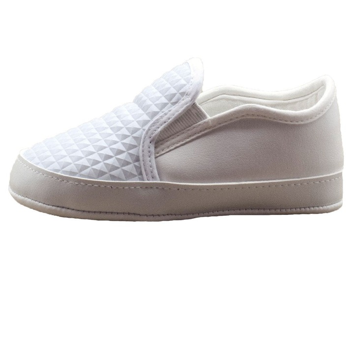 Botosei, Funny Baby, baieti, piele ecologica, usori, 1313, Alb