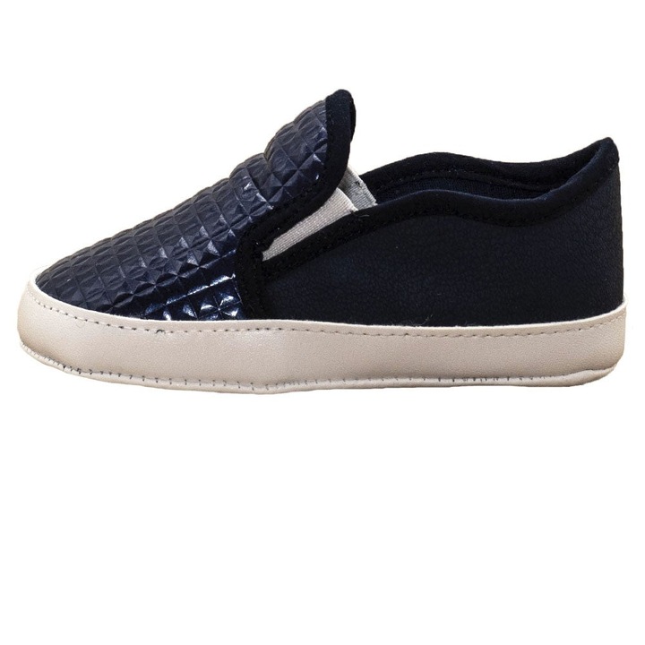 Botosei, Funny Baby, baieti, piele ecologica, usori, 1313, Bleumarin