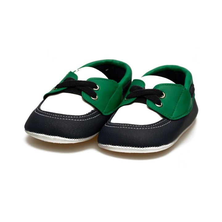 Botosei, Funny Baby, baieti, piele ecologica, usori, 1807, Verde