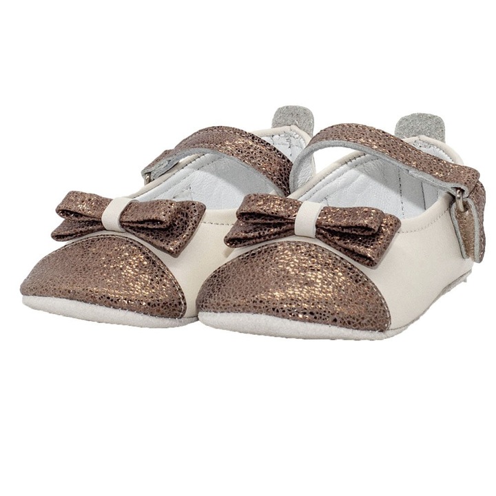 Botosei, Funny Baby, fete, piele naturala, cu scai, 4035, Crem