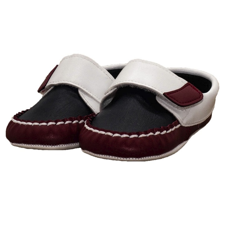 Botosei, Funny Baby, baieti, piele ecologica, cu scai, 1759, Visiniu