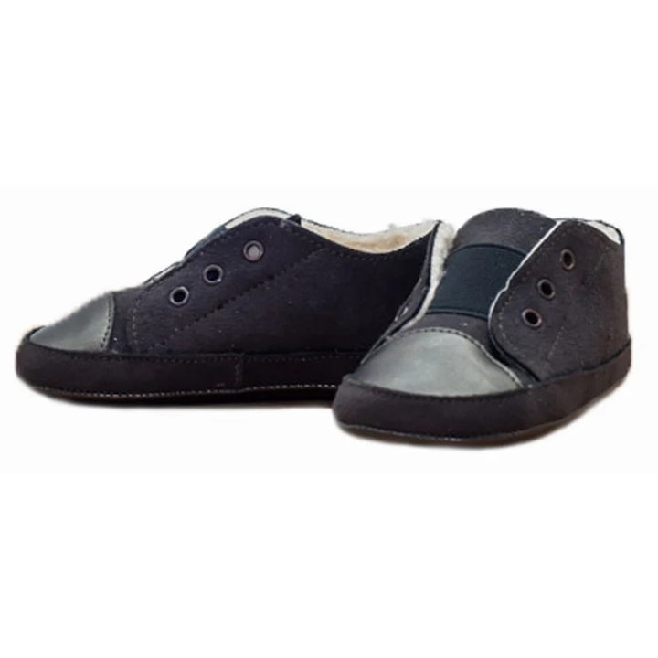 Pantofiori stil tenisi, Cuquito, baieti, imblaniti, 50778, Negru