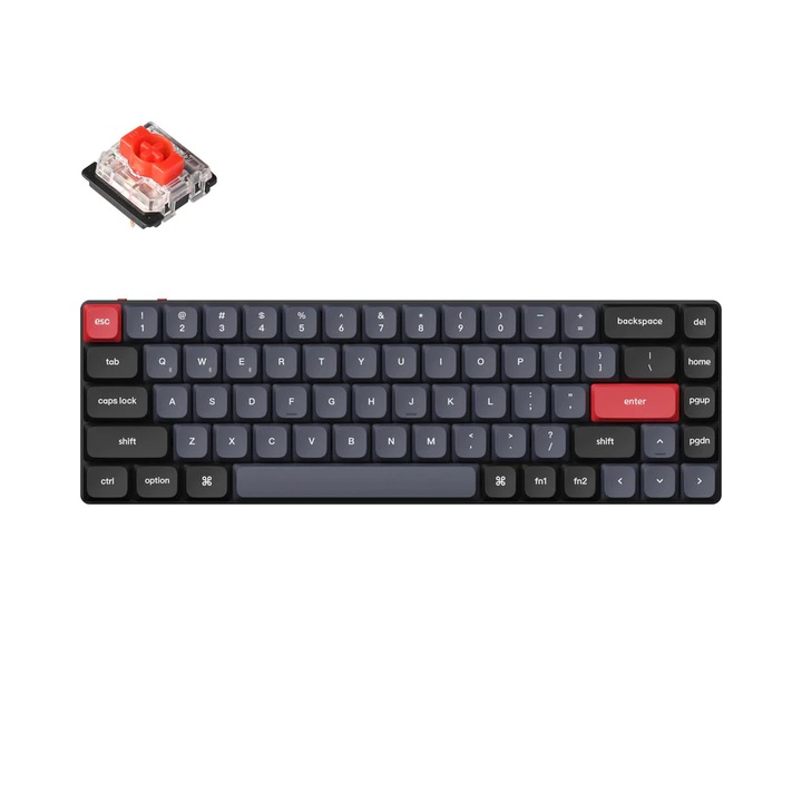 Клавиатура Геймърска Механична клавиатура Keychron K7 Pro QMK/VIA 65% Hot-Swappable Low Profile Gateron Brown Switch RGB Backlight K7P-H3